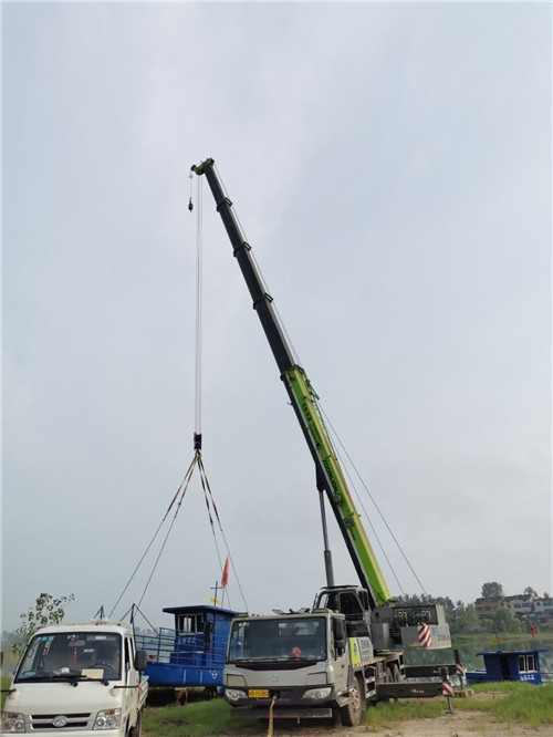 大荔县桥梁建设吊装案例